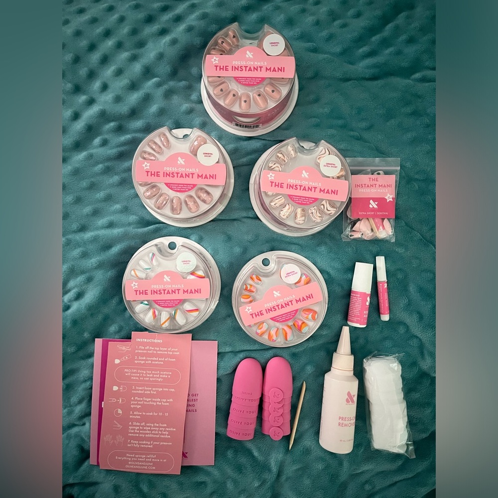 Olive & June Press-On Nails (6 sets) & Accessories